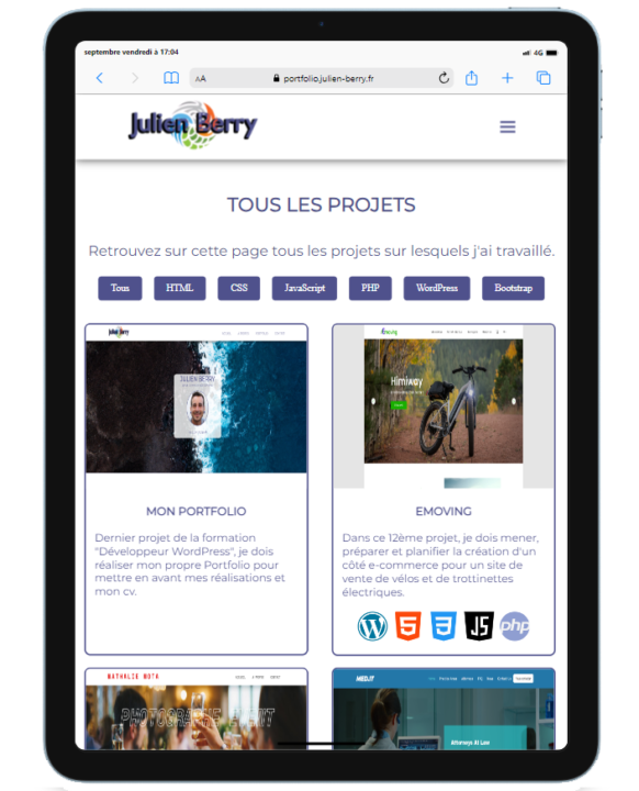 Projet 13: Mon Portfolio