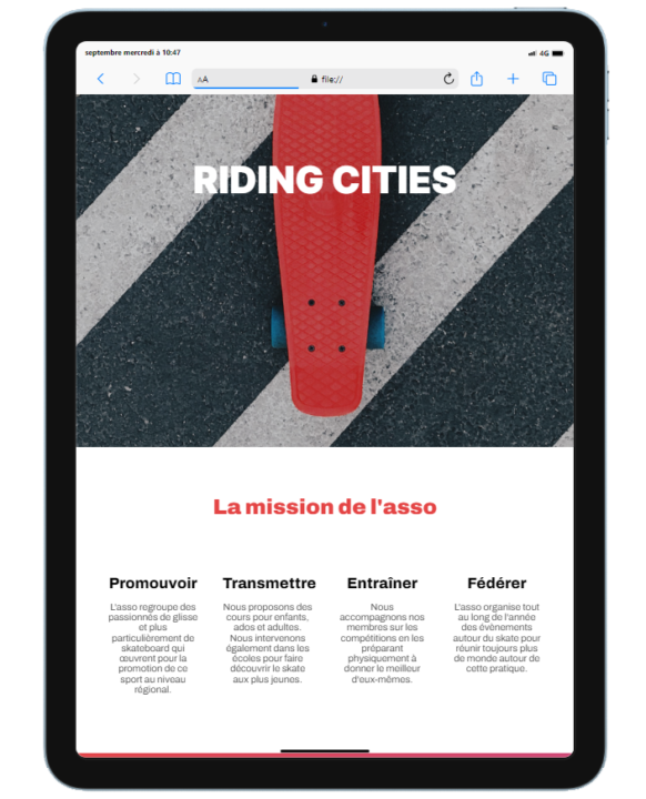 Projet 2: Riding Cities