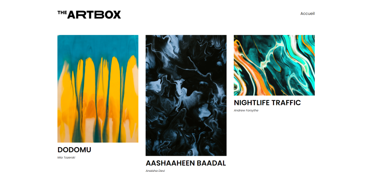 Projet 5: The Artbox